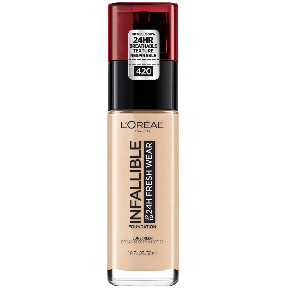 loreal-infallible-foundation-420 کرم پودر لورال اصل مدل اینفالیبل 24 ساعته - تصویر 1
