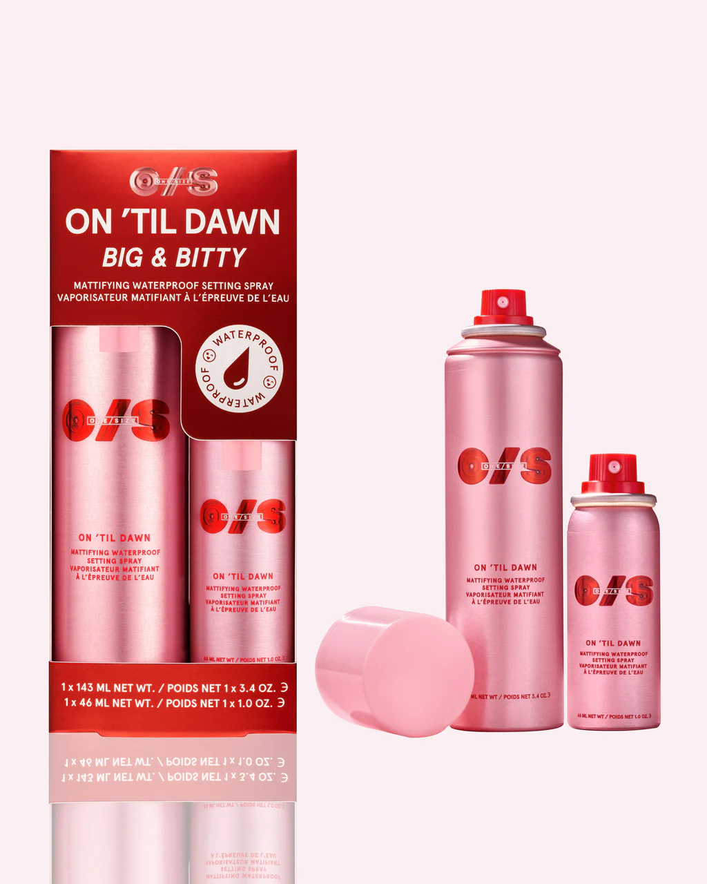 One Size Big & Bitty On Til Dawn Mattifying Waterproof Setting Spray Duo10 (8) پک اسپری فیکس وان سایز - تصویر 1